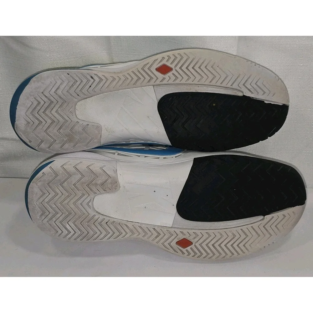 Nike Zoom Cage 2  Athletic Tennis‎ Shoes White Volt Blue 705247-147 Mens Size 9